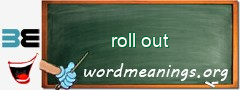 WordMeaning blackboard for roll out